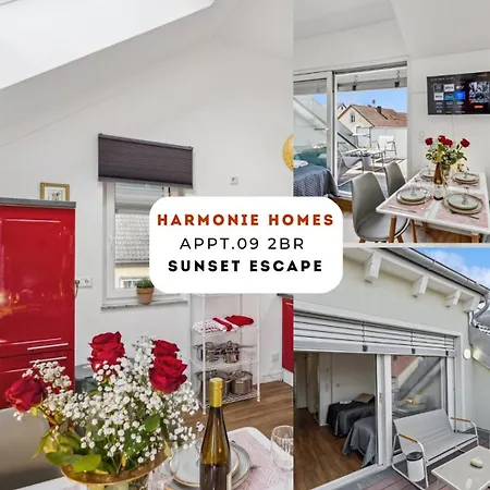 Harmonie Homes - Für Alle Gäste, Gruppen Und Familien Bis Zu 8 Gäste - Neubau 2025 - Premium Betten - 2 Balkone - Smart Tv - Gratis Privatparkplatz - Voll Ausgestattete Küche - 20 Min Nach München West - Zentral Gelegen Apartment *