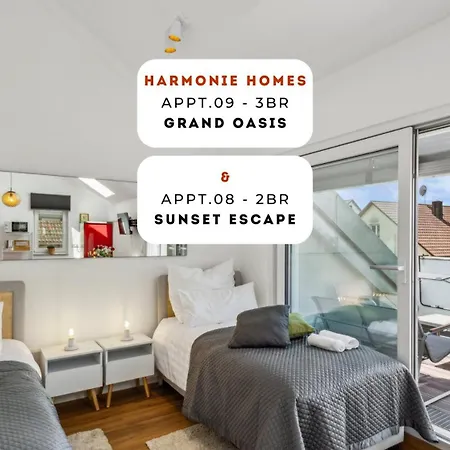 Harmonie Homes - Für Alle Gäste, Gruppen Und Familien Bis Zu 8 Gäste - Neubau 2025 - Premium Betten - 2 Balkone - Smart Tv - Gratis Privatparkplatz - Voll Ausgestattete Küche - 20 Min Nach München West - Zentral Gelegen Apartment