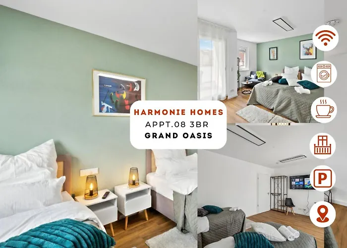 Apartament Harmonie Homes - Built In 2025 - High-quality Beds & Linen - Full Kitchen - Fiber Wifi - 4k Smart Tv - 2 Balconies - Elevator - Free Private Parking - Near Augsburg - 20 Min Via Autobahn To Munich-west *