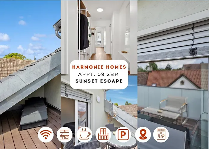 Harmonie Homes - Built In 2025 - High-quality Beds & Linen - Full Kitchen - Fiber Wifi - 4k Smart Tv - 2 Balconies - Elevator - Free Private Parking - Near Augsburg - 20 Min Via Autobahn To Munich-west Apartament