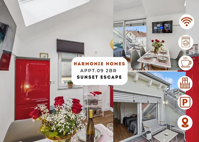 Harmonie Homes - Built In 2025 - High-quality Beds & Linen - Full Kitchen - Fiber Wifi - 4k Smart Tv - 2 Balconies - Elevator - Free Private Parking - Near Augsburg - 20 Min Via Autobahn To Munich-west Apartament *