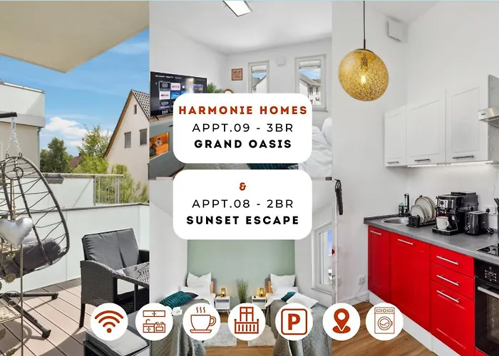 Harmonie Homes - Built In 2025 - High-quality Beds & Linen - Full Kitchen - Fiber Wifi - 4k Smart Tv - 2 Balconies - Elevator - Free Private Parking - Near Augsburg - 20 Min Via Autobahn To Munich-west Dasing